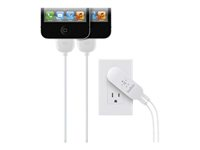 Belkin Swivel Charger - Strömadapter - 2.1 A - 2 utdatakontakter (USB) - på kabel: 30-pin Apple F8J003CW04