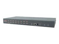 APC KVM Switch - Omkopplare för tangentbord/video/mus - 16 x KVM port(s) - 1 lokal användare - rackmonterbar - för P/N: SCL400RMJ1U, SCL500RMI1UC, SCL500RMI1UNC, SMTL1000RMI2UC, SMTL750RMI2UC AP5202