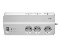 APC SurgeArrest Essential - Överspänningsskydd - AC 230 V - 2300 Watt - utgångskontakter: 6 - 2 m sladd - Tyskland - vit PM6-GR