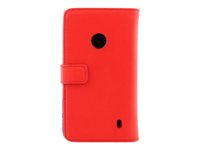 Insmat Exclusive - Skydd för mobiltelefon - läder - röd - för Nokia Lumia 520 650-2029