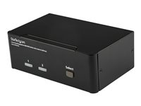 StarTech.com Dubbel USB DisplayPort KVM-switch med 2 portar, audio & USB 2.0-hubb - Omkopplare för tangentbord/video/mus/ljud - 2 x KVM/ljud - 1 lokal användare - skrivbordsmodell - för P/N: IM12D1500P, SVA12M2NEUA, SVA12M5NA SV231DPDDUA