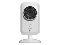 Belkin NetCam Wi-Fi Camera with Night Vision - Nätverksövervakningskamera - färg (Dag&Natt) - 640 x 480 - ljud - trådlös - Wi-Fi - LAN 10/100 - MJPEG F7D7601AS