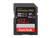 SanDisk Extreme Pro - Flash-minneskort - 512 GB - Video Class V60 / UHS-II U3 / Class10 - SDXC UHS-II SDSDXEP-512G-GN4IN