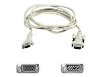 Belkin PRO Series - VGA-förlängningskabel - HD-15 (VGA) (hona) till HD-15 (VGA) (hane) - 3 m - tvinnad, tumskruvar F2N025B10