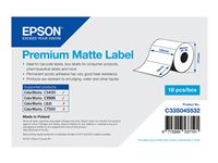 Epson Premium - Matt - 102 x 76 mm 440 etikett (er) (1 rulle/rullar x 440) matrisskurna etiketter - för Epson TM-C3400-LT; ColorWorks CW-C4000E; TM C3400, C3400BK, C3400E, C3400U, C3500 C33S045532