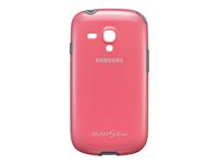 Samsung EFC-1M7B - Skyddsfodral för mobiltelefon - polykarbonat, termoplastisk polyuretan (TPU) - rosa - för Galaxy S III Mini EFC-1M7BPEGSTD