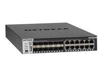 NETGEAR M4300-12X12F - Switch - L3 - Administrerad - 12 x 10/100/1000/10000 + 12 x 10 Gigabit SFP+ - främre till bakre luftflöde - rackmonterbar XSM4324S-100NES