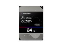 WD Ultrastar DC HC590 0F65642 - Hårddisk - datacenter - krypterat - 24 TB - inbyggd - 3.5" - SATA 6Gb/s - 7200 rpm - buffert: 512 MB - Self-Encrypting Drive (SED) 0F65684
