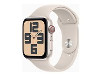 Apple Watch SE (GPS + Cellular) - 2a generation - 40 mm - star white - smart klocka med sportband - fluoroelastomer - star white - bandstorlek: M/L - 32 GB - Wi-Fi, Bluetooth, LTE - 4G - 27.8 g MRG13KS/A