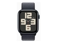 Apple Watch SE (GPS + Cellular) - 2a generation - 44 mm - midnattsaluminium - smart klocka med sportögla - mjukt nylon i dubbla lager - bläck - handledsstorlek: 130-200 mm - 32 GB - LTE, Wi-Fi 4, Bluetooth - 4G - 33 g MXGN3QN/A