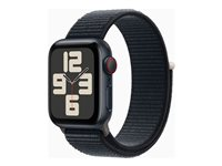 Apple Watch SE (GPS + Cellular) - 2a generation - 40 mm - midnatt - smart klocka med sportögla - textil - midnatt - 32 GB - Wi-Fi, Bluetooth, LTE - 4G - 27.8 g MRGE3KS/A