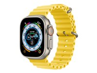 Apple Watch Ultra - 49 mm - titan - smart klocka med Ocean-band - fluoroelastomer - gul - handledsstorlek: 130-200 mm - 32 GB - Wi-Fi, LTE, UWB, Bluetooth - 4G - 61.3 g MNHG3KS/A
