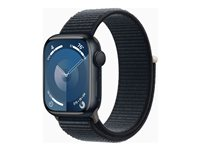Apple Watch Series 9 (GPS) - 41 mm - midnattsaluminium - smart klocka med sportögla - mjukt nylon i dubbla lager - midnatt - 64 GB - Wi-Fi, Bluetooth, UWB - 31.9 g MR8Y3KS/A